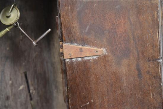 John Naishbourn of Gloucester. An early 18th century eight day longcase clock, 6ft 7in.